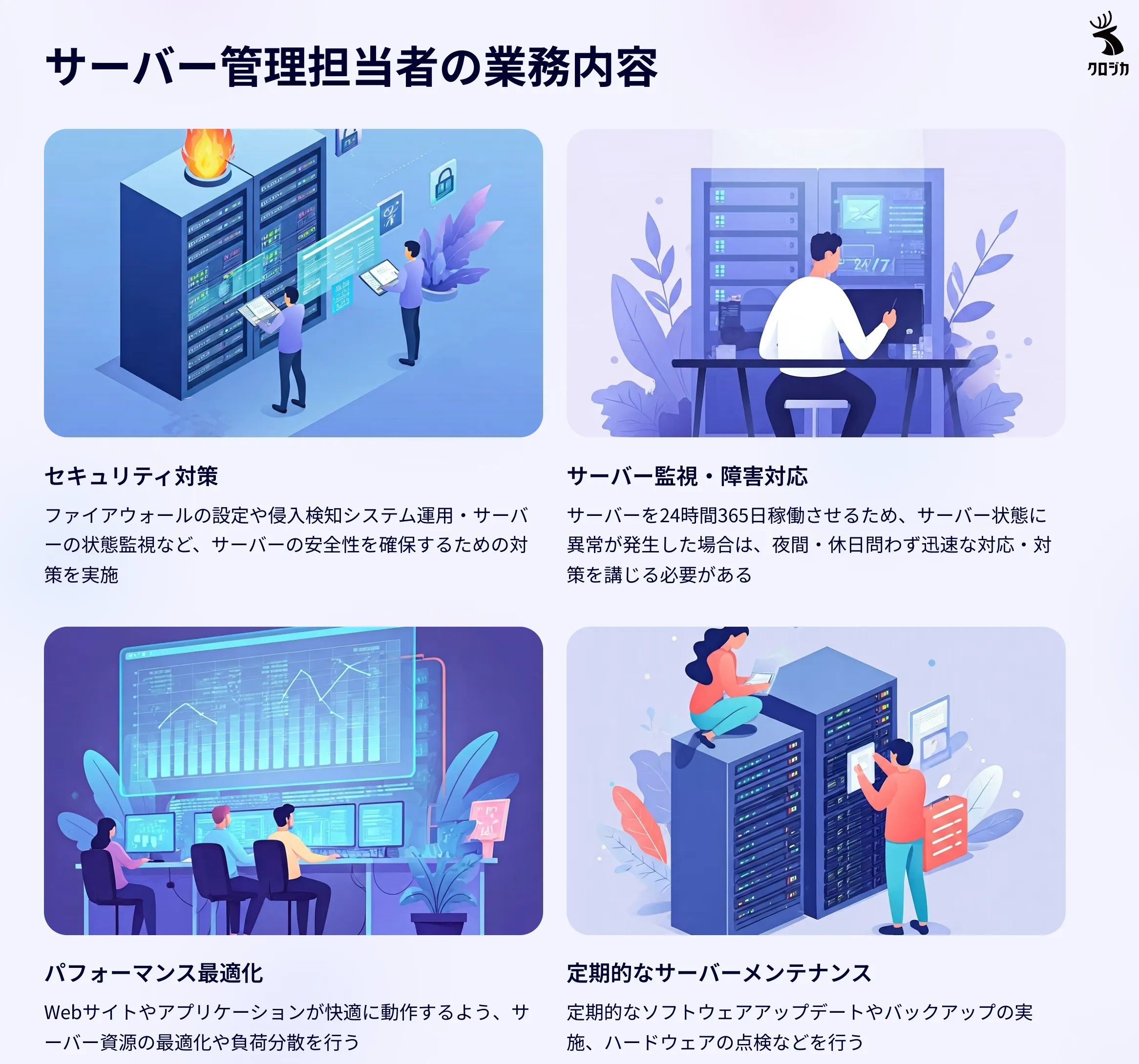 サーバー管理担当者の業務内容